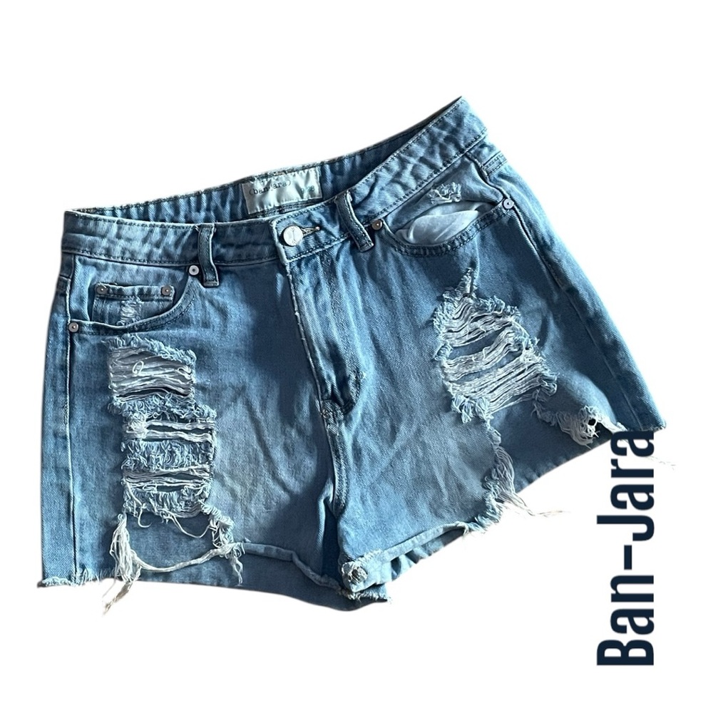 Denim Distressed Shorts
